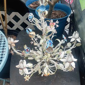 Vintage French Tole Chandelier